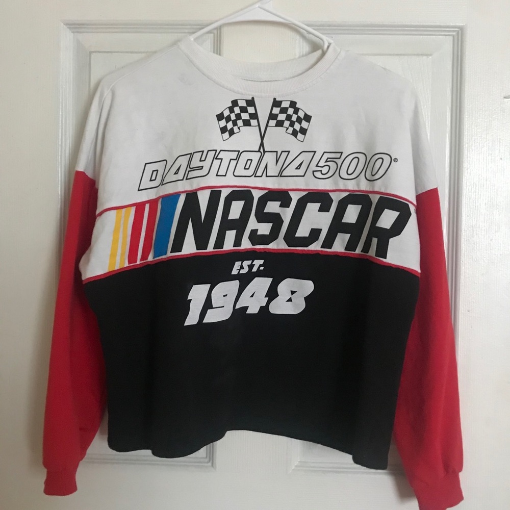Forever21 NASCAR Daytona500 Long Sleeve Crop Top🏁